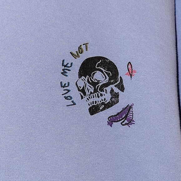 No Boundaries Blue Graphic Skull Hoodie Oversized XL NWT - Picture 5 of 7